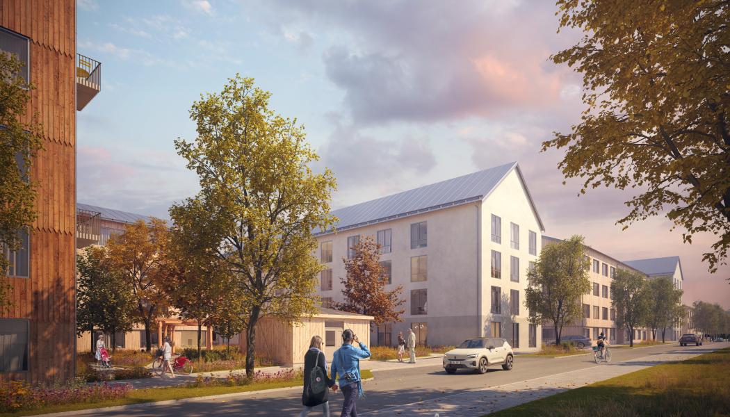 I Tyresö planerar OBOS och SPG bostäder i trä. Foto: Obos