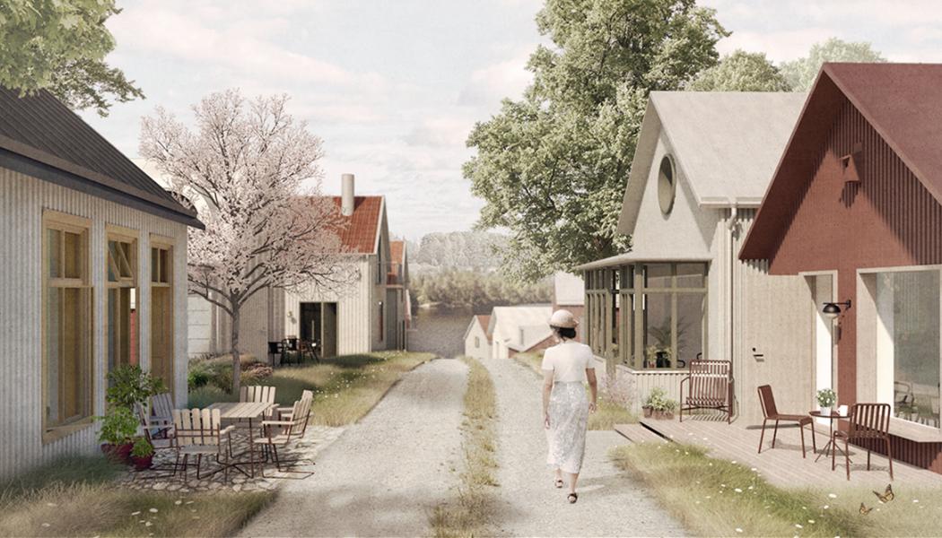 Bygata, Arbottna. Illustration: Haninge kommun