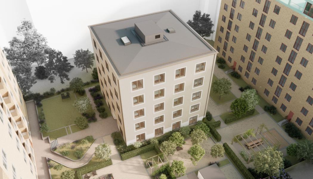 Gårdshus överblick. Pressbild: MVB