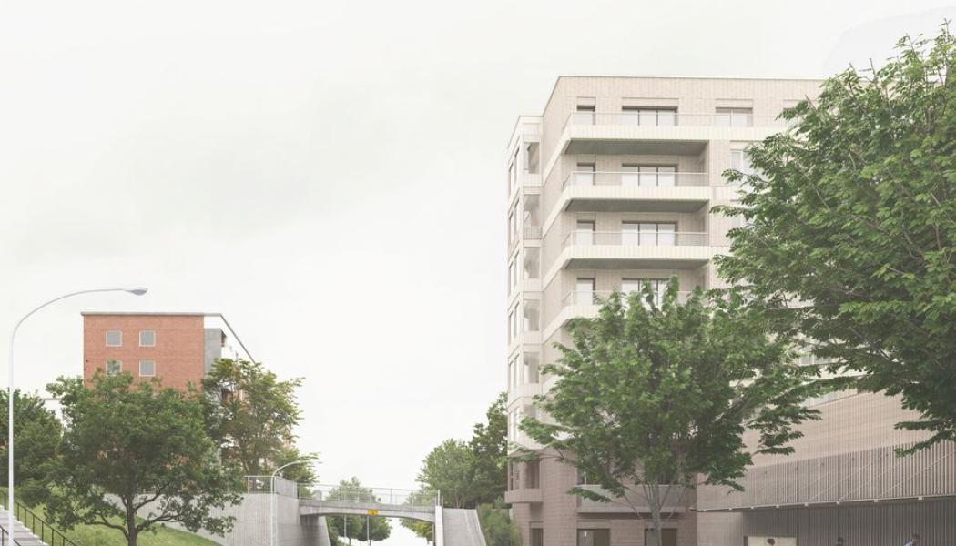 kvarteret Rödlöken i Huvudsta. Pressbild: Solna Stad / Jägnefält Milton