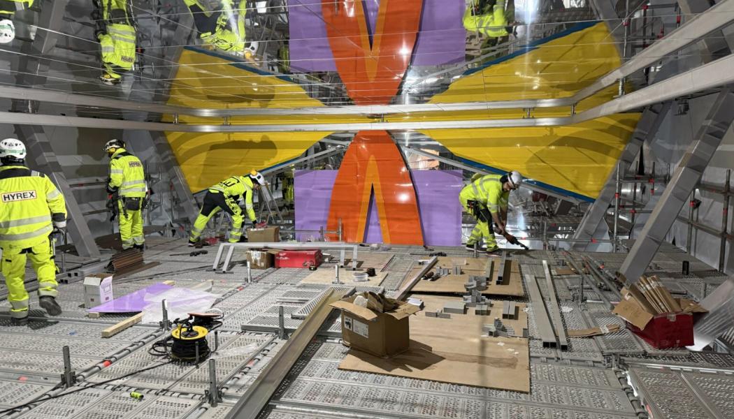 Kristallgrottan på station Hagastaden under konstruktion. Foto: Region Stockholm