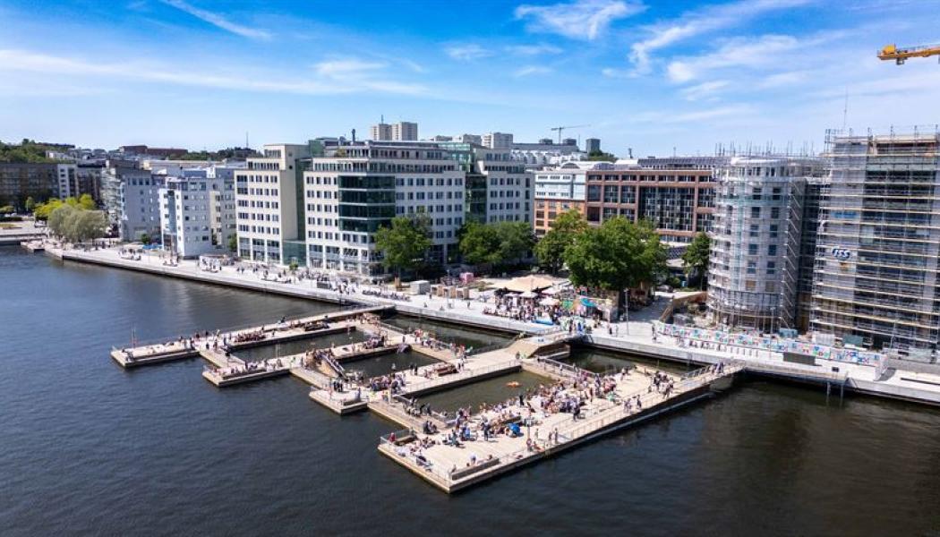Marieviksbadet i Liljeholmskajen nominerat i Stockholms stads tävling
