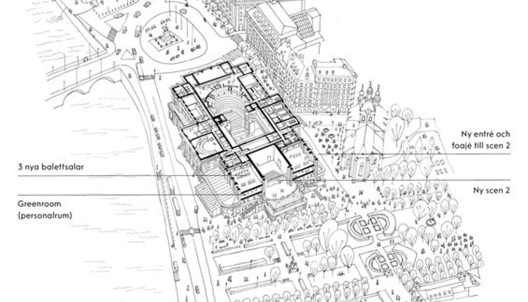 Handskiss axiometri - Ahrbom Partner och Lundgaard Tranberg Arkitekter