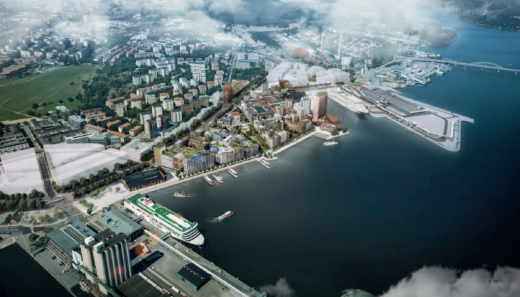 Visionsbild Värtahamnen. Illustration: Stockholms stad
