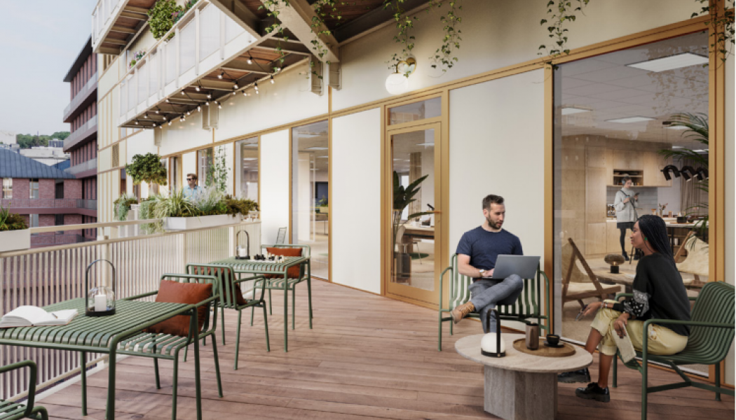 Nova blir ett innovativt fastighetskomplex med drygt 10 000 kvadratmeter uthyrningsbar yta och kommer att hållbarhetscertifieras enligt BREEAM nivå Excellent. Illustration: Equator Stockholm