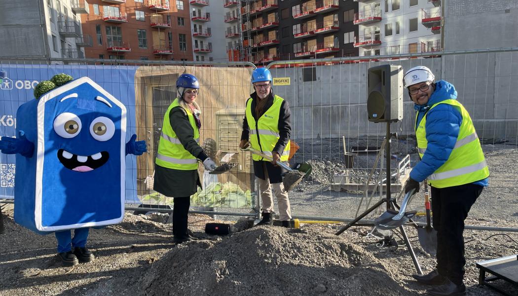 Sofia Ljungdahl, Mats Gerdau och Daniel Kjørberg Siraj. Foto: OBOS