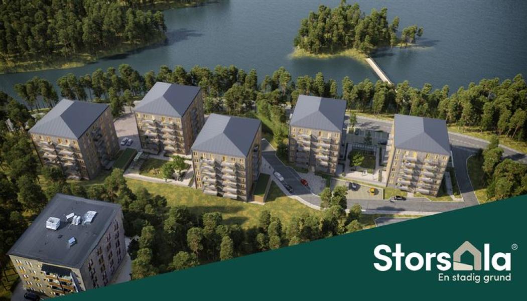  200 nya bostäder i Nacka. Bild: Arkitema
