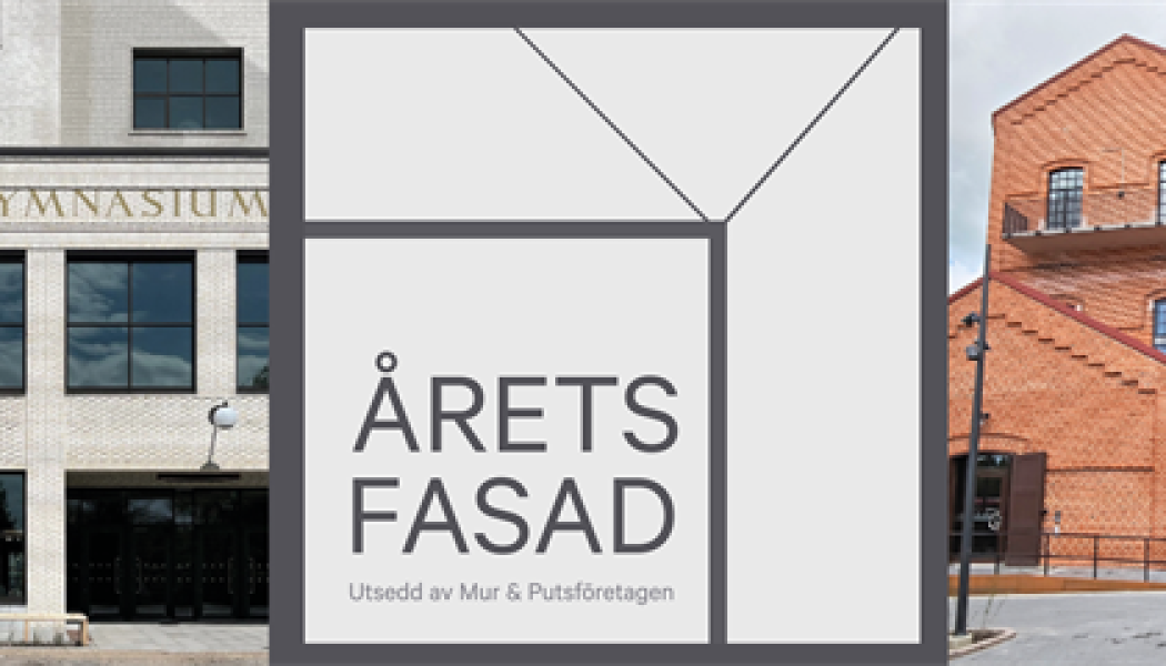 Vinnarna Årets fasad 2025. Pressbild: Mur & Putsföretagen