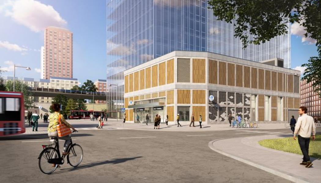 Visionsbild Gul linje Årstaberg Bild: Region Stockholm, &Rundquist