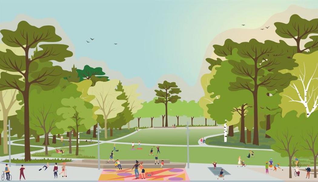 Järvastadens närpark. Illustration: White Arkitekte