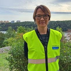 Locums vd Victoria Hörnedal deltog på Håll Nollans säkerhetspush på Södersjukhuset. Foto: Locums arkiv
