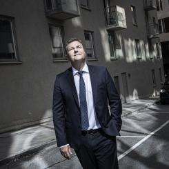 Malin Hoelstad/SvD/TT: Vad syns det för tecken i skyn? Anders Danielsson, vd för Skanska ser ändå ljust på framtiden. Arkivbild.