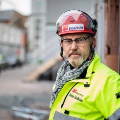 Christine Olsson/TT: Johan Lindholm, ordförande i Byggnads. Arkivbild.