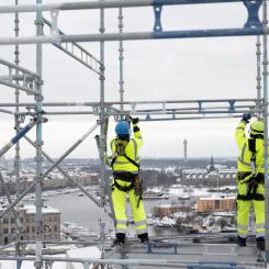 Henrik Montgomery/TT: Statistiska centralbyråns byggkostnadsindex ökade med 16,3 procent i januari, jämfört med samma månad förra året. Arkivbild.