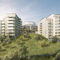 Tenstaterrassen. Visionsbild: Stockholms stad/ÅWL Arkitekter