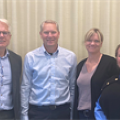 Lars Täuber, Martin Larsson, Sara Schilt, Therese Rydman. Foto: Bravida