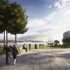 Slussen Katarinaparken. Illustration: White Arkitekter