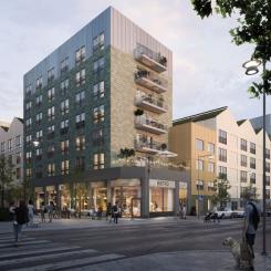 Sveavikens kvarter kännetecknas av mångfald och kreativitet, både gestaltningsmässigt och volymmässigt. Kvarteret uppförs i 4-8 våningar, där kvarterets hörn blir högst. Fasaderna får skiffer och trä med en tydlig uppdelning. Hus med skifferfasad har sockelvåning i puts och granit och takvåning med plåtfasad. Träfasaderna målas och har vertikala och horisontella listmönster för att åstadkomma relief och skuggverkan och ett sadeltakslandskap med sedumtak. Lokaler och bokaler i bottenvåning har stora uppglasade fönsterpartier för att kommunicera ut mot allmän platsmark och bidra till ett livfullt gatuliv. (Visionsbild: Moko och Oevis)