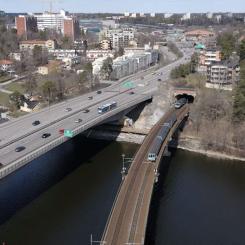 Anneberg-Skanstull, ny 400 kV elförbindelse, raiseborrning av ventilationsschakt. Foto: Svenska kraftnär
