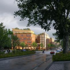 CampusF Norra Stationsgatan. Illustration: Vectura