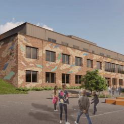 Detta är ett annat projekt som JSB genomför - Slättgårdskolan. Bild JSB.