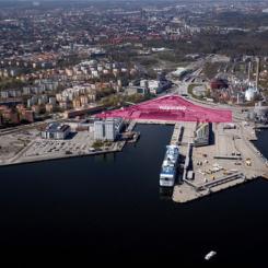 Flygbild över Valparaiso. Källa: Stockholms stad