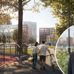 Jesper Ackinger, stadsdelsdirektör på Norrmalms och Östermalms stadsdelsförvaltning. Illustration: Stadsutvecklarna i Värtahamnen