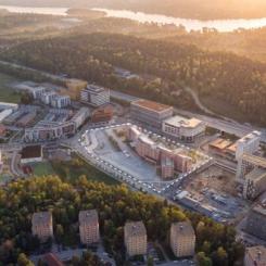 Bostäder i Ulriksdal inom del av den kommunägda fastigheten Järva 2:2. Foto: Klövern