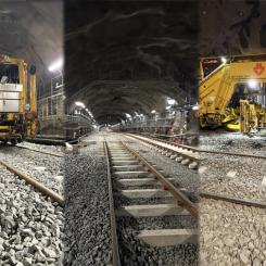 Nu pågår spårläggning på flera ställen av nya tunnelbanan. Bild: Region Stockholm.