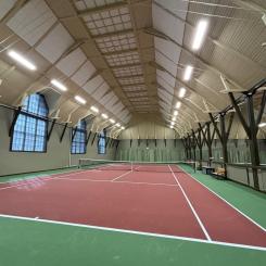 Interiörbild från den nyrenoverade Tennispaviljongen Foto: SCIF