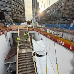 Montage av rulltrappan. Foto: Region Stockholm